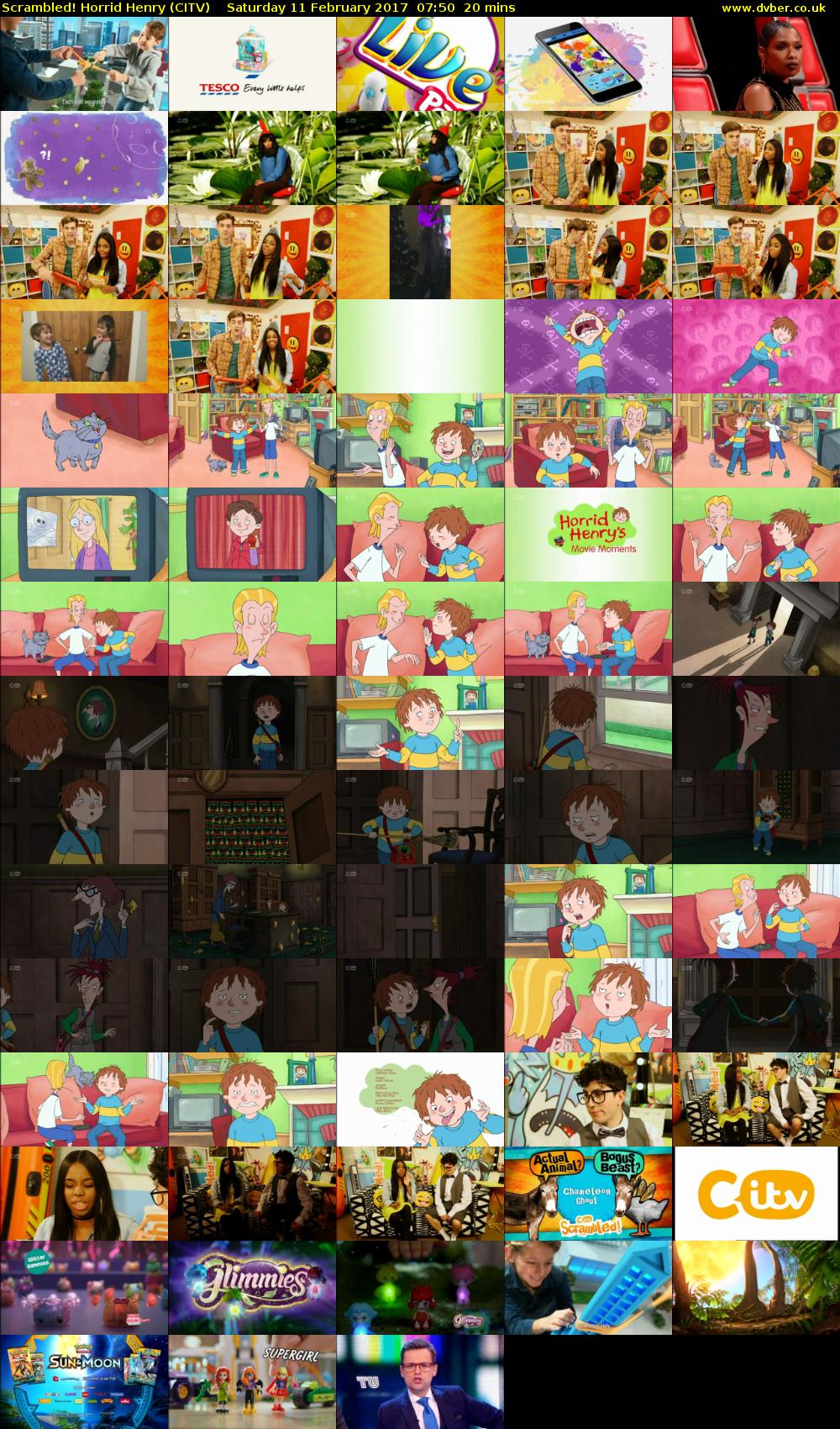 Scrambled! Horrid Henry (CITV) Saturday 11 February 2017 07:50 - 08:10