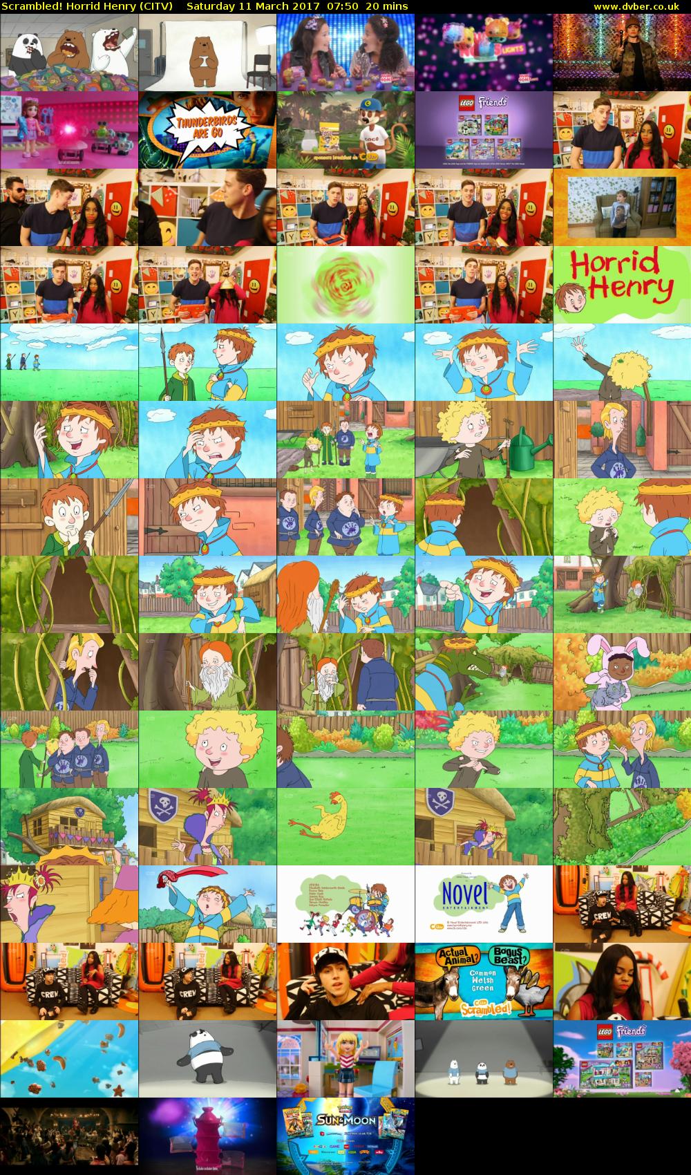 Scrambled! Horrid Henry (CITV) Saturday 11 March 2017 07:50 - 08:10