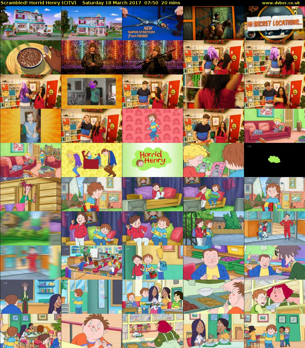 Scrambled! Horrid Henry (CITV) Saturday 18 March 2017 07:50 - 08:10
