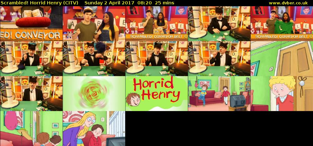 Scrambled! Horrid Henry (CITV) Sunday 2 April 2017 08:20 - 08:45