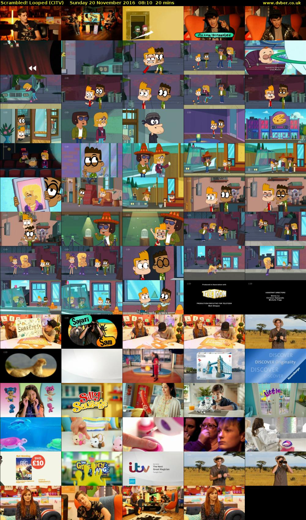 Scrambled! Looped (CITV) Sunday 20 November 2016 08:10 - 08:30