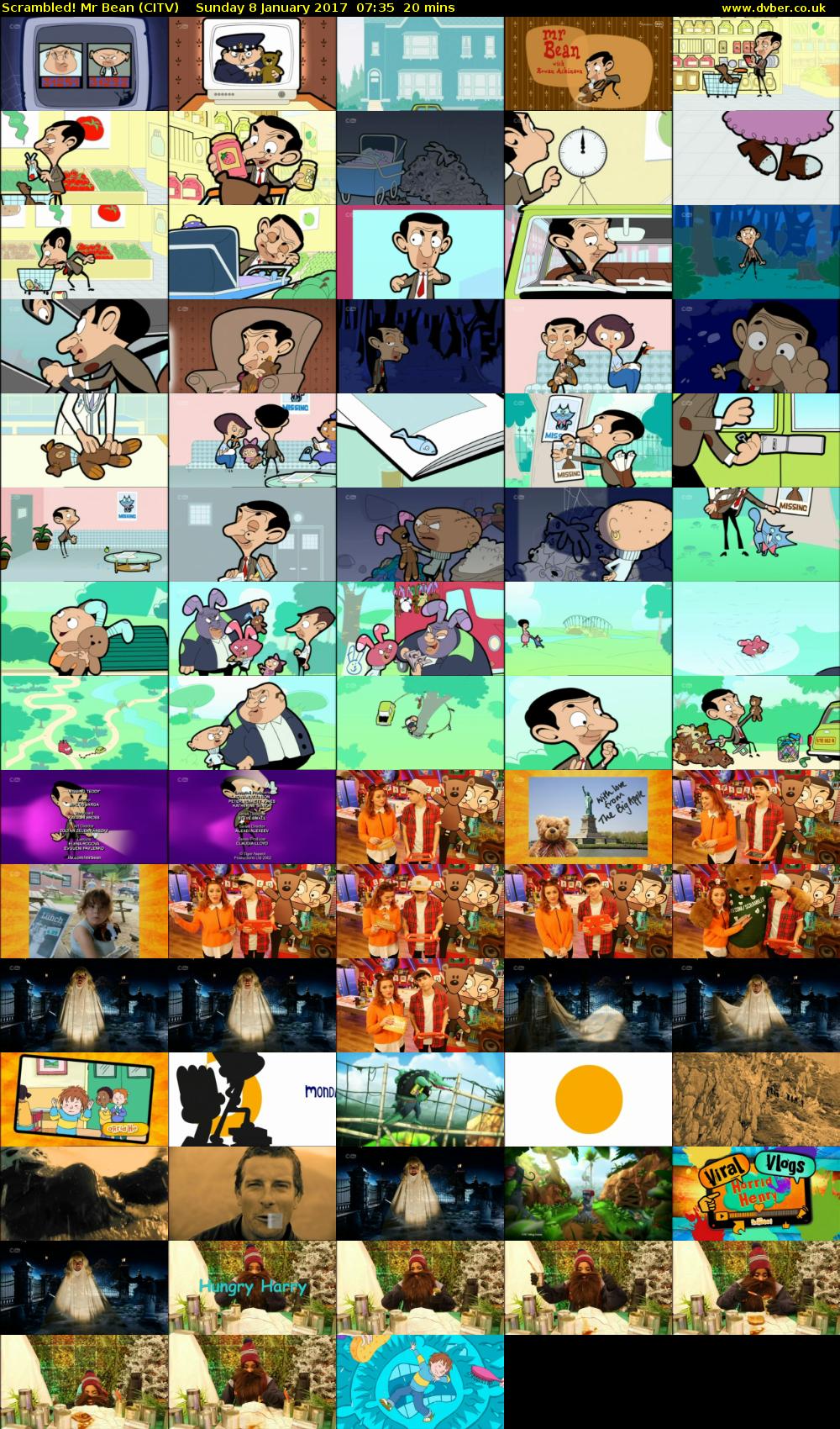 Scrambled! Mr Bean (CITV) Sunday 8 January 2017 07:35 - 07:55
