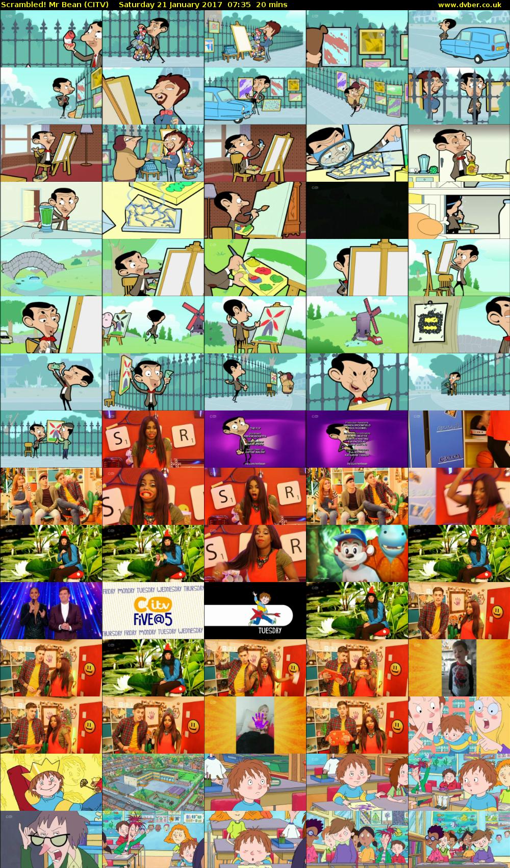 Scrambled! Mr Bean (CITV) Saturday 21 January 2017 07:35 - 07:55