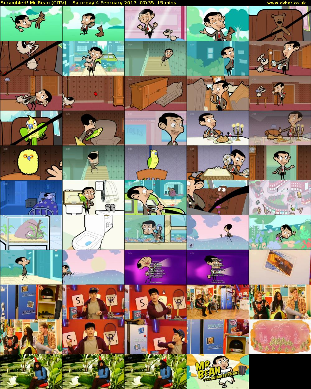 Scrambled! Mr Bean (CITV) Saturday 4 February 2017 07:35 - 07:50