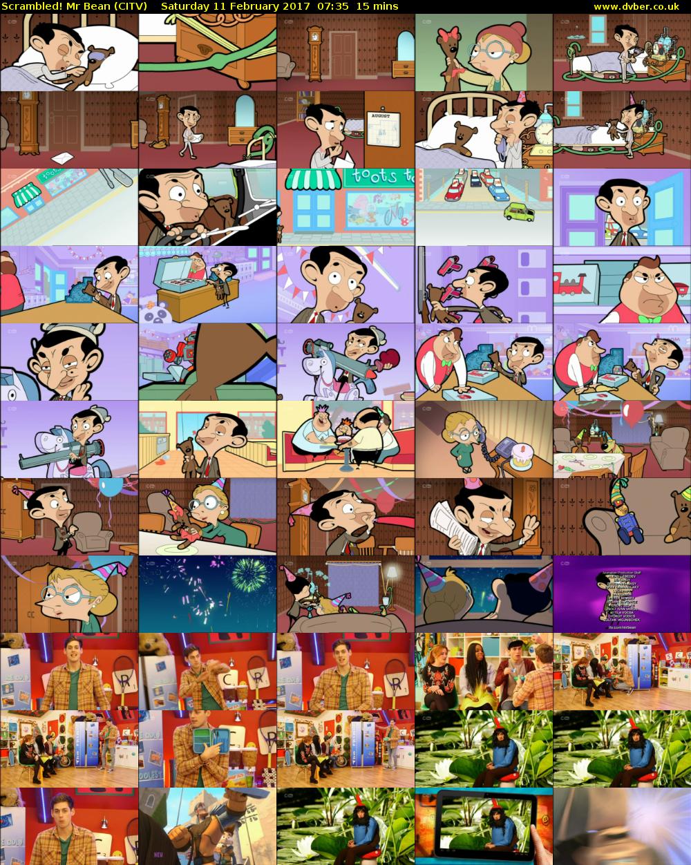 Scrambled! Mr Bean (CITV) Saturday 11 February 2017 07:35 - 07:50