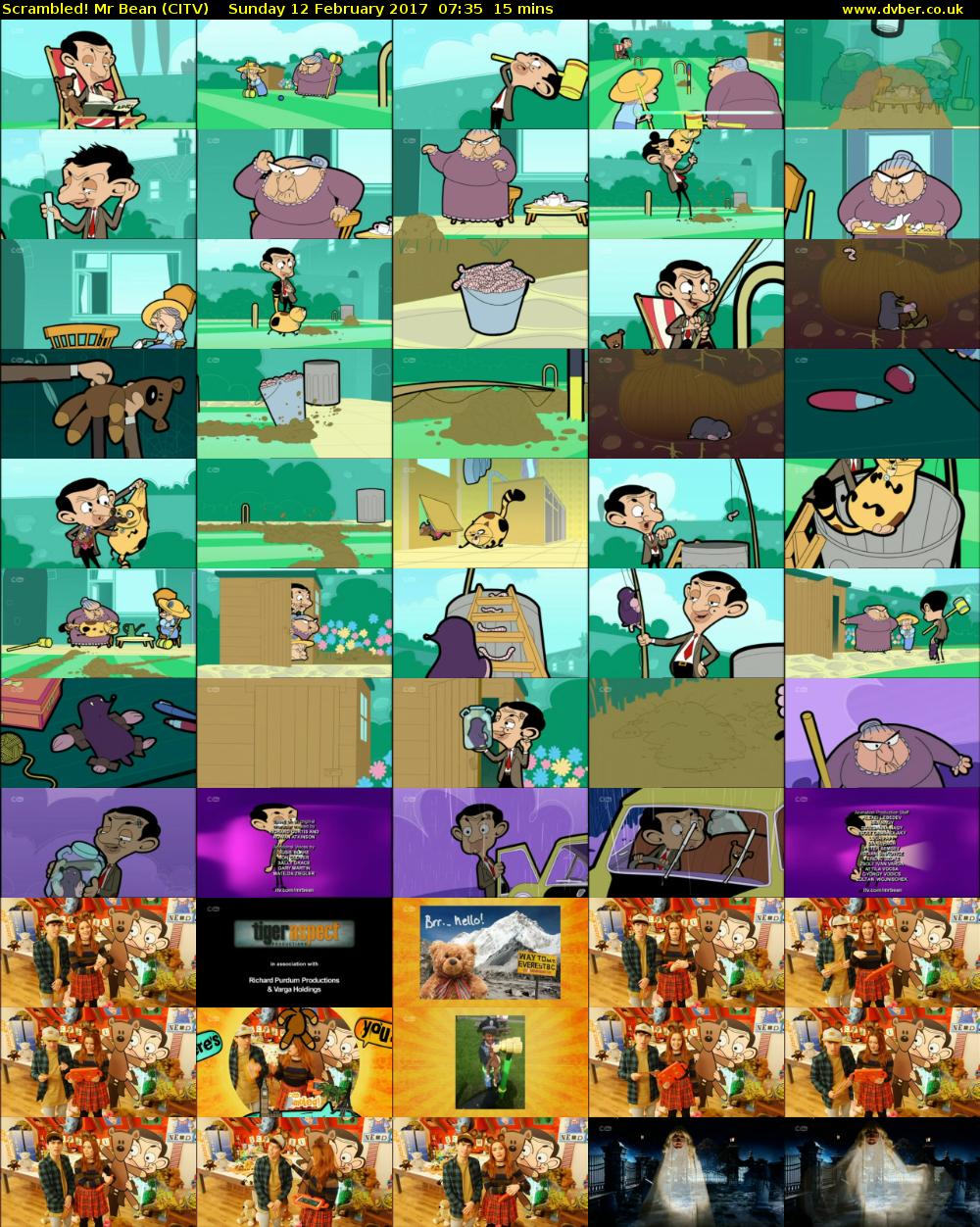 Scrambled! Mr Bean (CITV) Sunday 12 February 2017 07:35 - 07:50