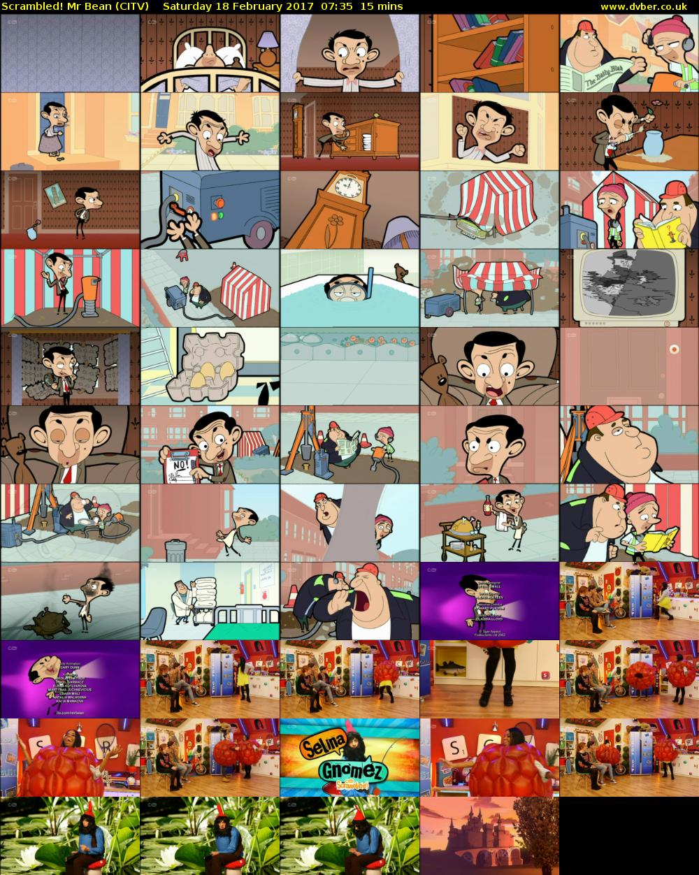 Scrambled! Mr Bean (CITV) Saturday 18 February 2017 07:35 - 07:50