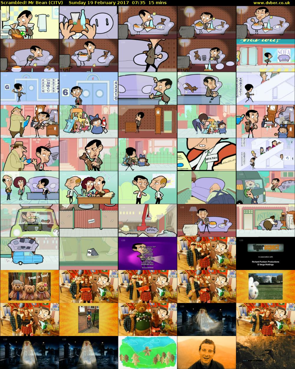Scrambled! Mr Bean (CITV) Sunday 19 February 2017 07:35 - 07:50