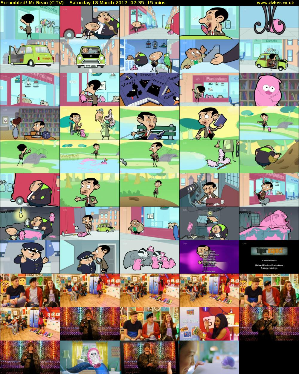 Scrambled! Mr Bean (CITV) Saturday 18 March 2017 07:35 - 07:50