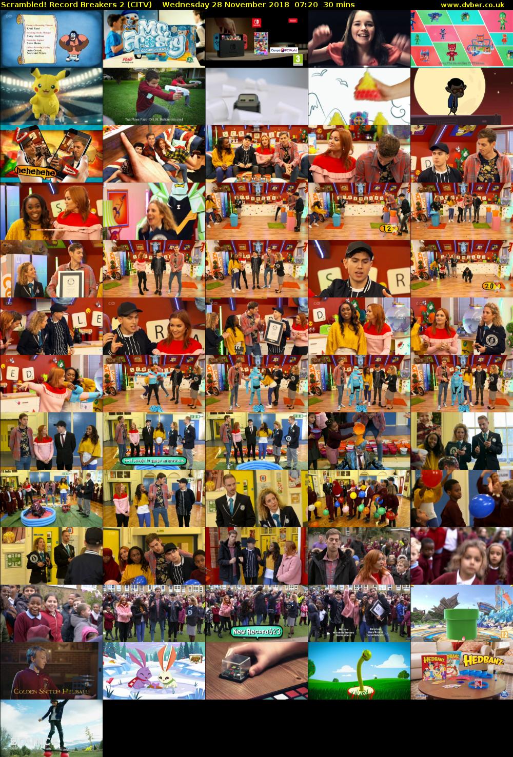 Scrambled! Record Breakers 2 (CITV) Wednesday 28 November 2018 07:20 - 07:50