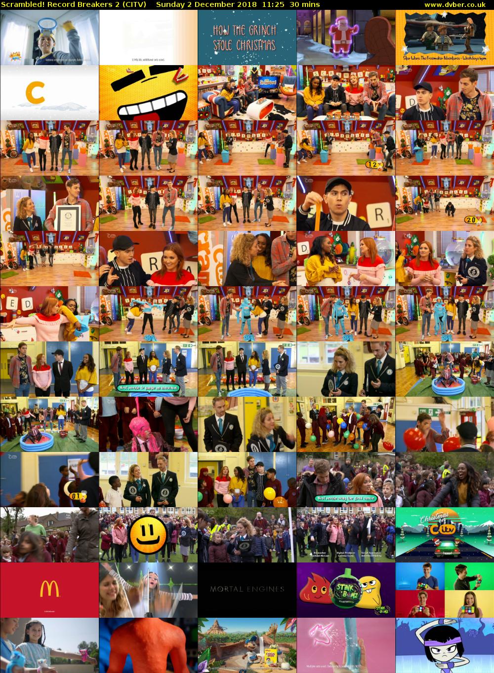 Scrambled! Record Breakers 2 (CITV) Sunday 2 December 2018 11:25 - 11:55