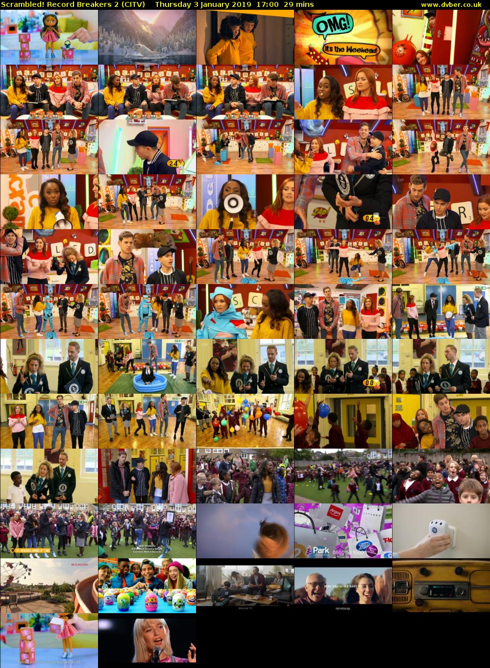 Scrambled! Record Breakers 2 (CITV) Thursday 3 January 2019 17:00 - 17:29