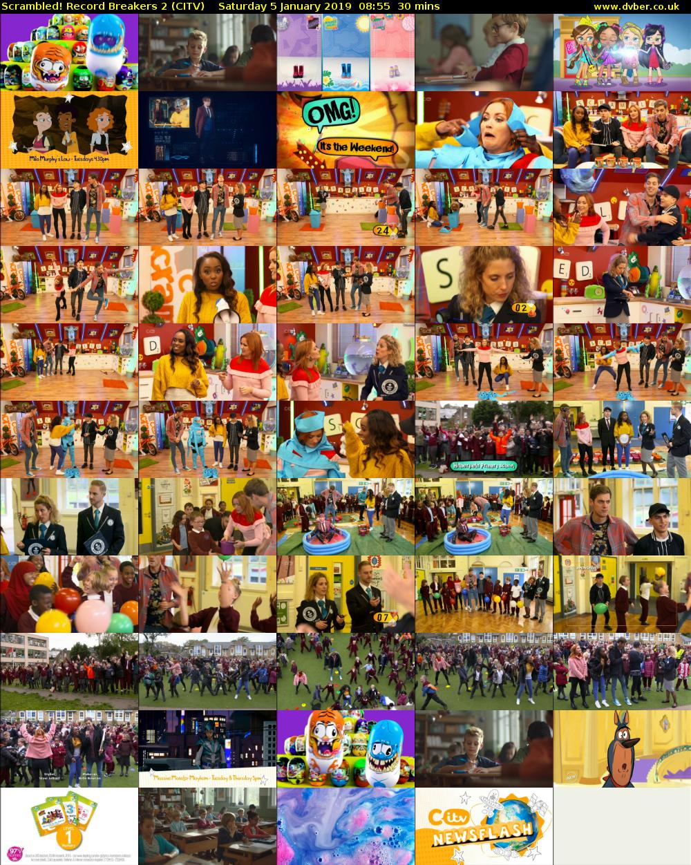 Scrambled! Record Breakers 2 (CITV) Saturday 5 January 2019 08:55 - 09:25