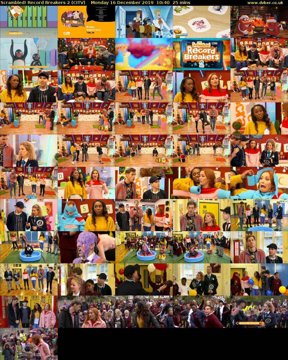 Scrambled! Record Breakers 2 (CITV) Monday 16 December 2019 10:40 - 11:05