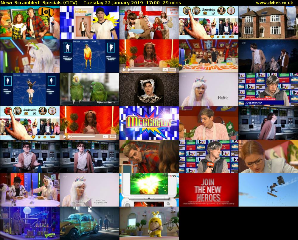 Scrambled! Specials (CITV) Tuesday 22 January 2019 17:00 - 17:29