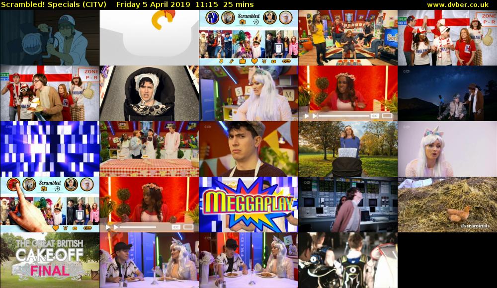 Scrambled! Specials (CITV) Friday 5 April 2019 11:15 - 11:40