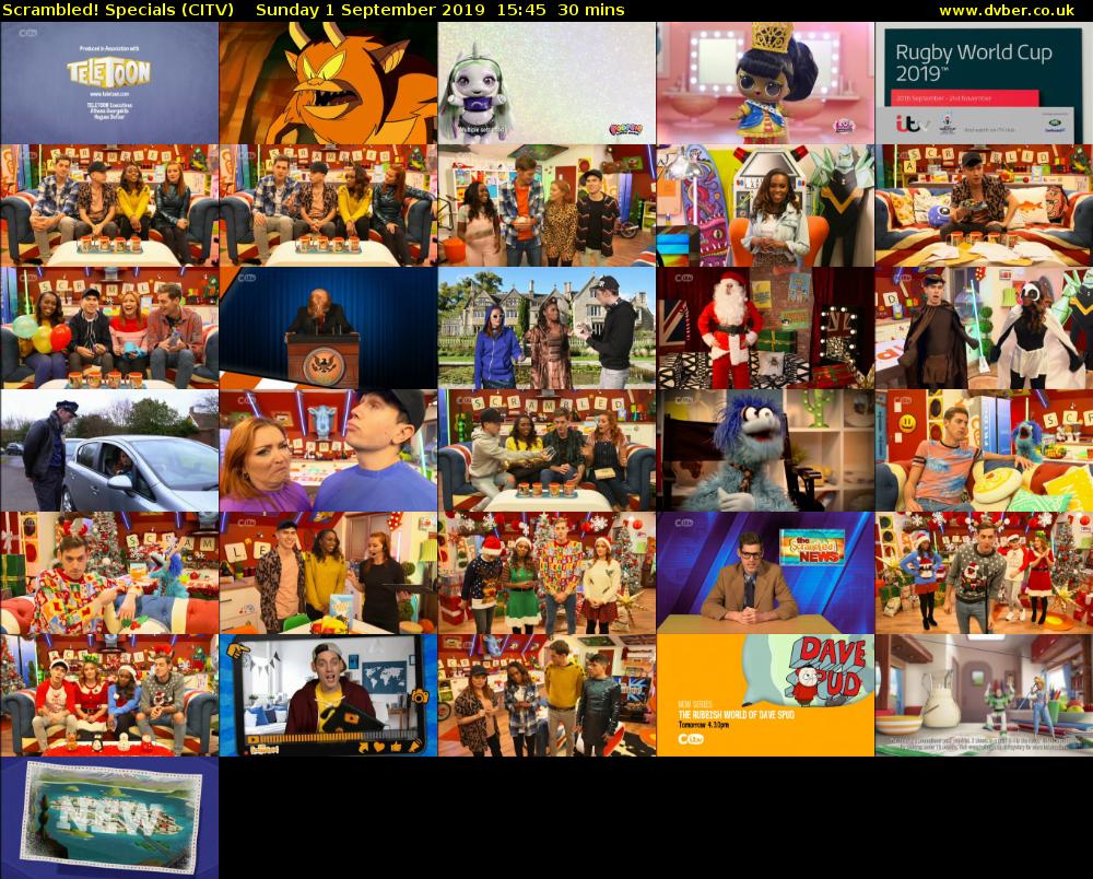 Scrambled! Specials (CITV) Sunday 1 September 2019 15:45 - 16:15