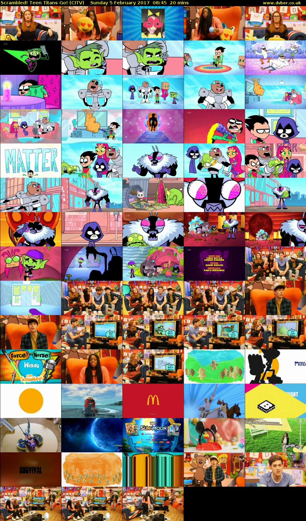 Scrambled! Teen Titans Go! (CITV) Sunday 5 February 2017 08:45 - 09:05