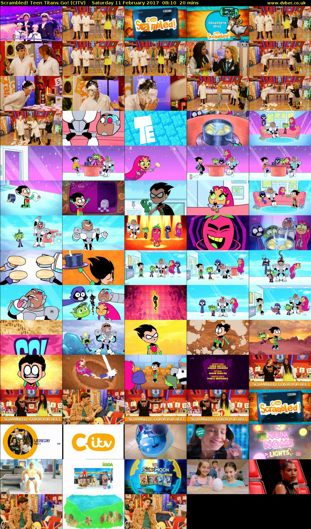 Scrambled! Teen Titans Go! (CITV) Saturday 11 February 2017 08:10 - 08:30