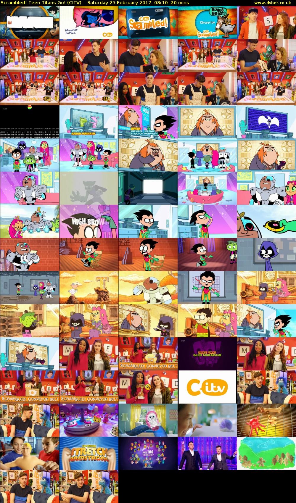 Scrambled! Teen Titans Go! (CITV) Saturday 25 February 2017 08:10 - 08:30