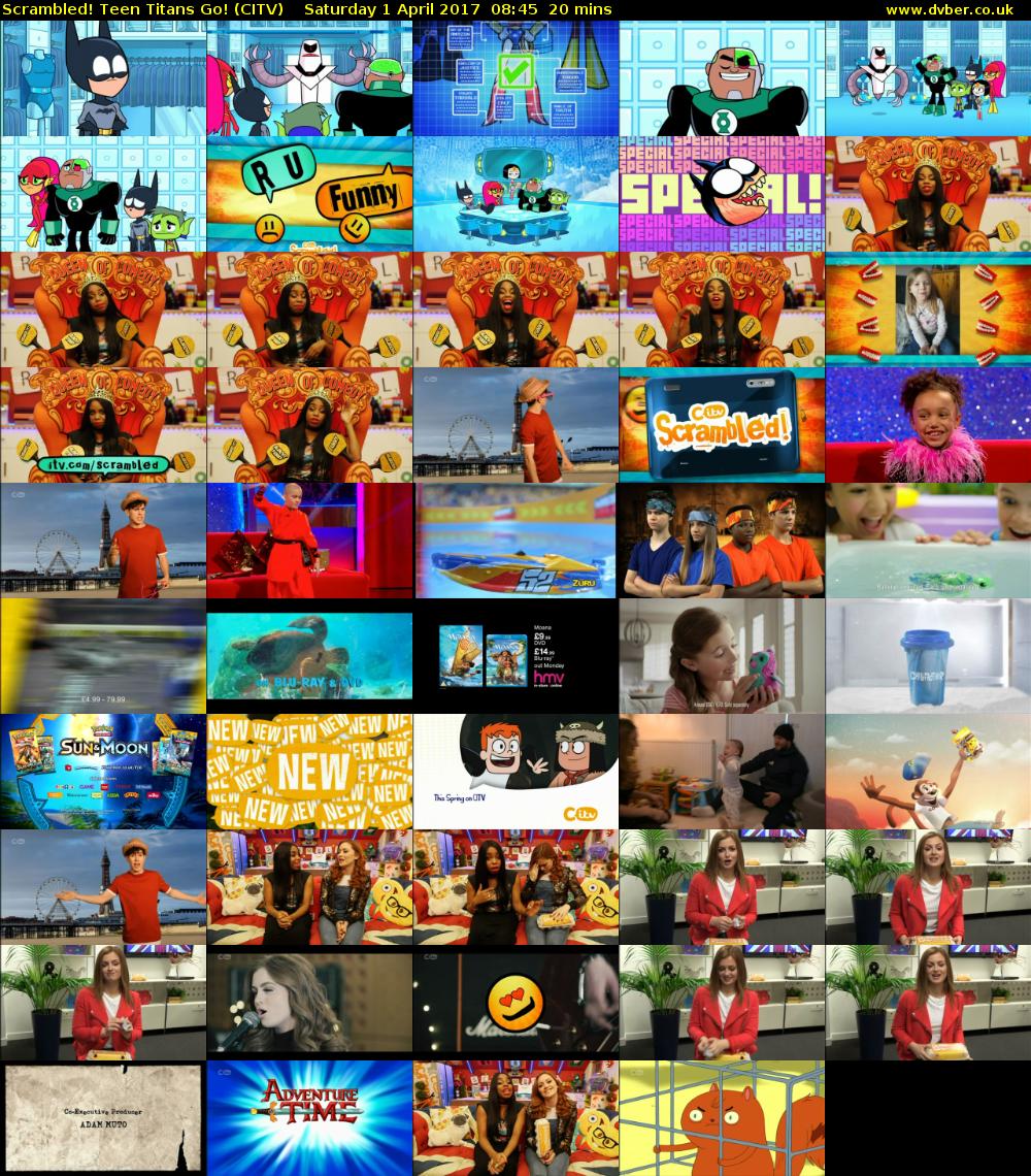 Scrambled! Teen Titans Go! (CITV) Saturday 1 April 2017 08:45 - 09:05
