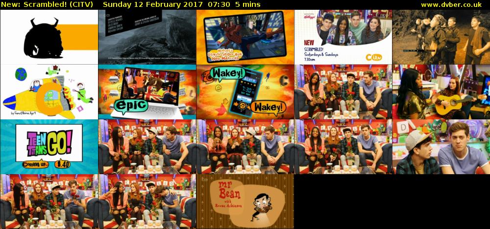 Scrambled! (CITV) Sunday 12 February 2017 07:30 - 07:35