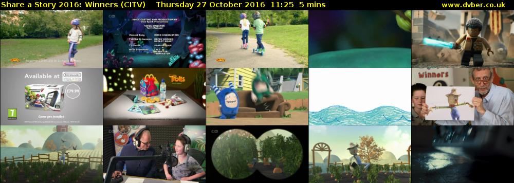 Share a Story 2016: Winners (CITV) Thursday 27 October 2016 11:25 - 11:30