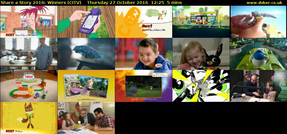 Share a Story 2016: Winners (CITV) Thursday 27 October 2016 12:25 - 12:30