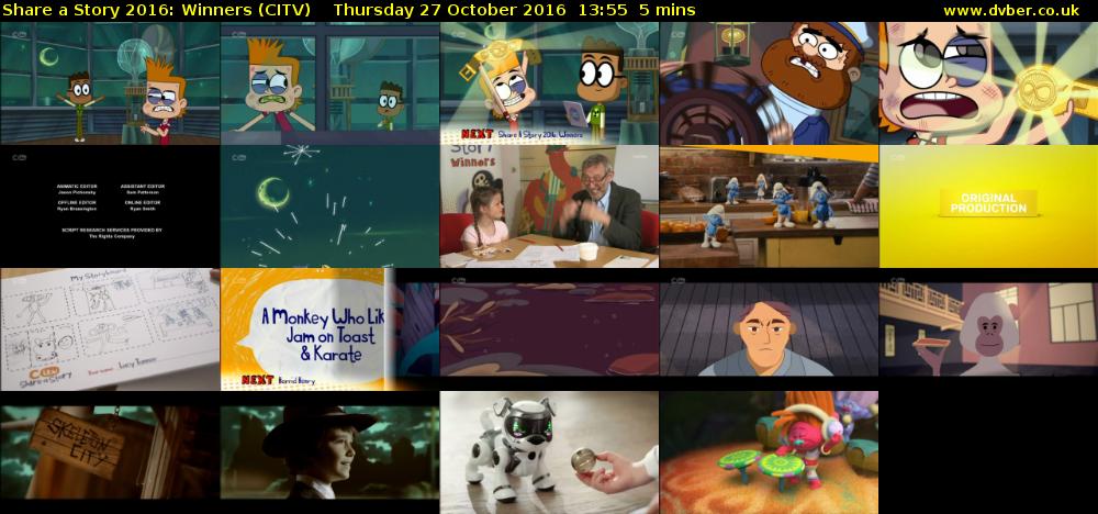 Share a Story 2016: Winners (CITV) Thursday 27 October 2016 13:55 - 14:00