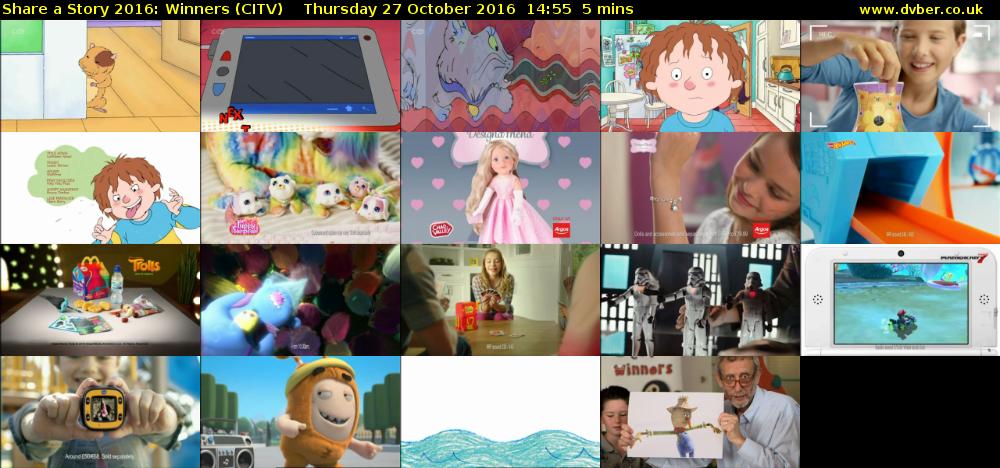 Share a Story 2016: Winners (CITV) Thursday 27 October 2016 14:55 - 15:00