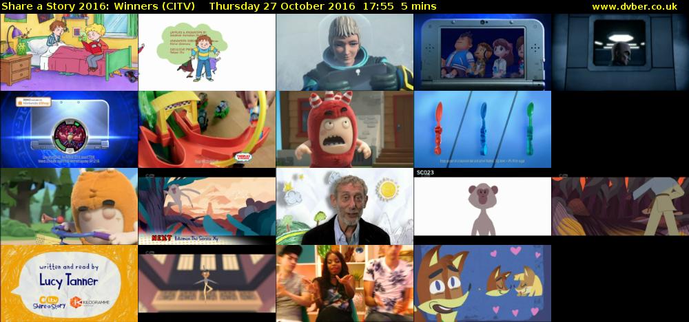 Share a Story 2016: Winners (CITV) Thursday 27 October 2016 17:55 - 18:00