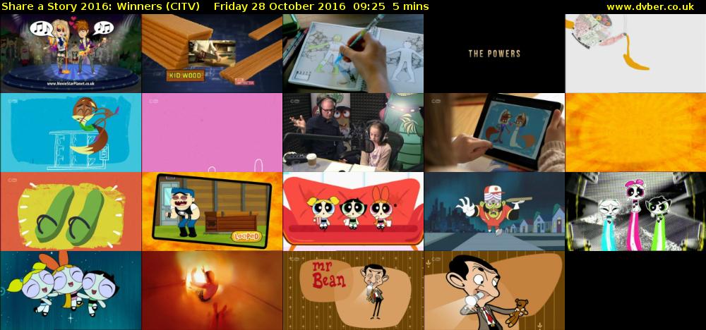 Share a Story 2016: Winners (CITV) Friday 28 October 2016 09:25 - 09:30