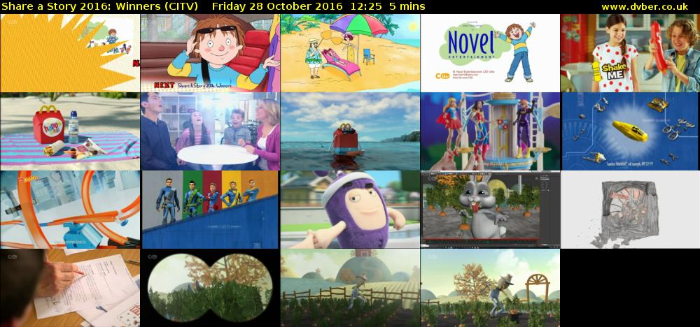 Share a Story 2016: Winners (CITV) Friday 28 October 2016 12:25 - 12:30