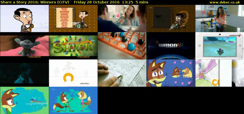 Share a Story 2016: Winners (CITV) Friday 28 October 2016 13:25 - 13:30