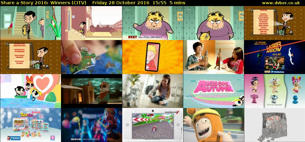 Share a Story 2016: Winners (CITV) Friday 28 October 2016 15:55 - 16:00