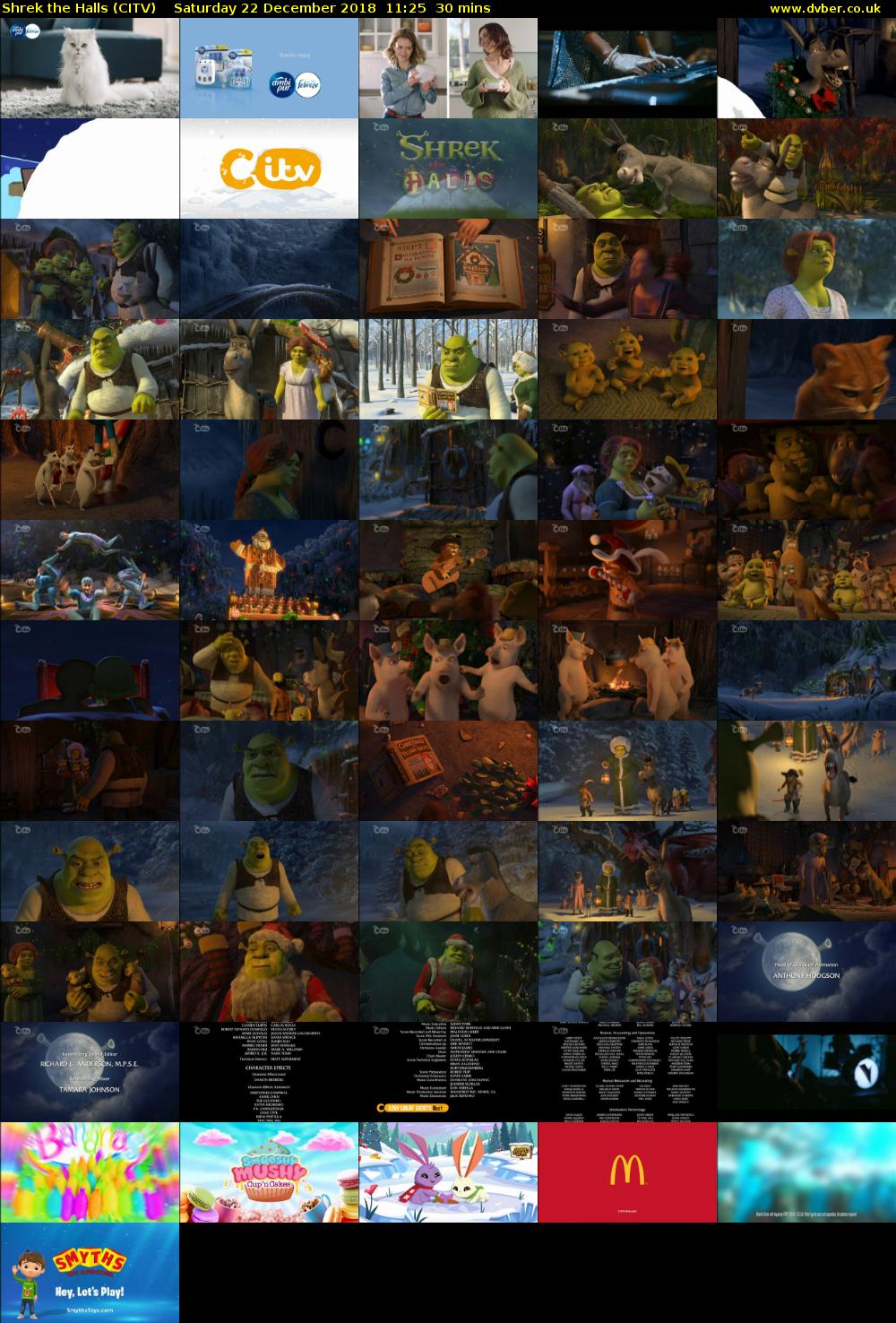Shrek the Halls (CITV) Saturday 22 December 2018 11:25 - 11:55