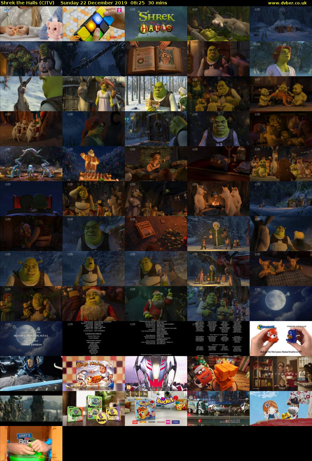 Shrek the Halls (CITV) Sunday 22 December 2019 08:25 - 08:55