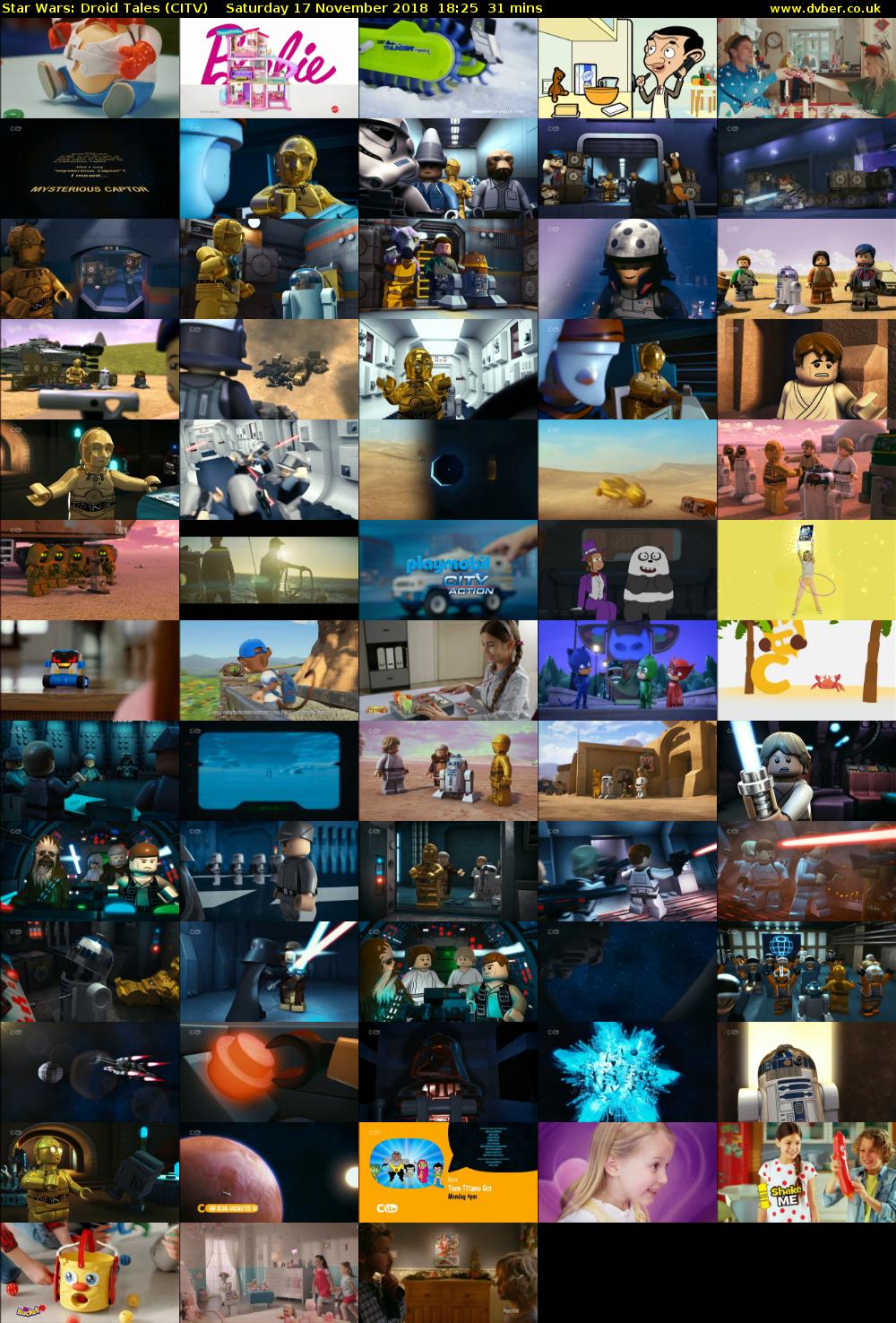 Star Wars: Droid Tales (CITV) Saturday 17 November 2018 18:25 - 18:56