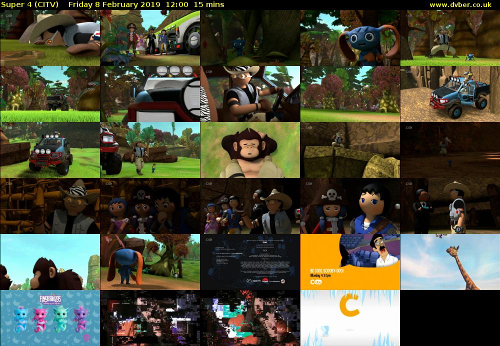 Super 4 (CITV) Friday 8 February 2019 12:00 - 12:15