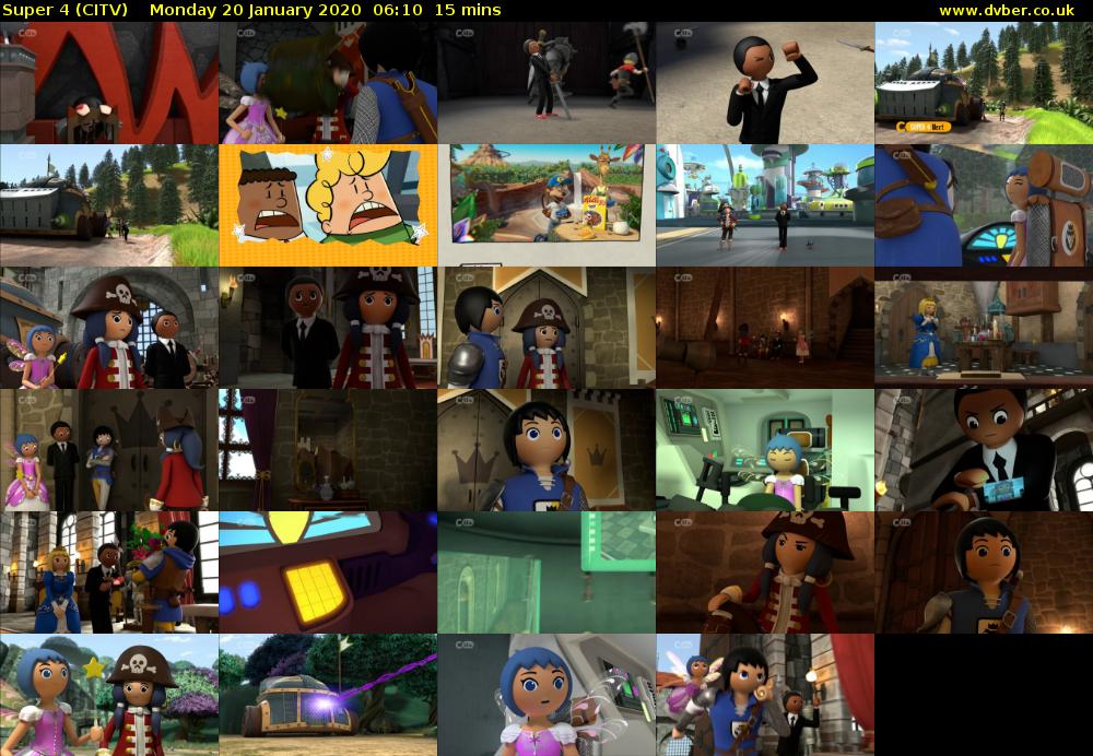 Super 4 (CITV) Monday 20 January 2020 06:10 - 06:25
