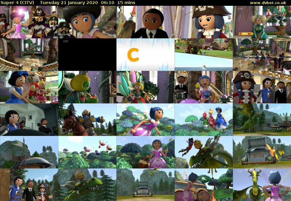 Super 4 (CITV) Tuesday 21 January 2020 06:10 - 06:25