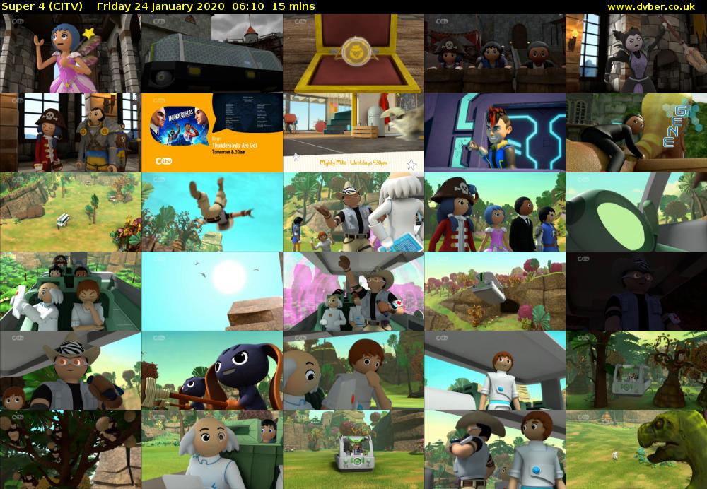 Super 4 (CITV) Friday 24 January 2020 06:10 - 06:25