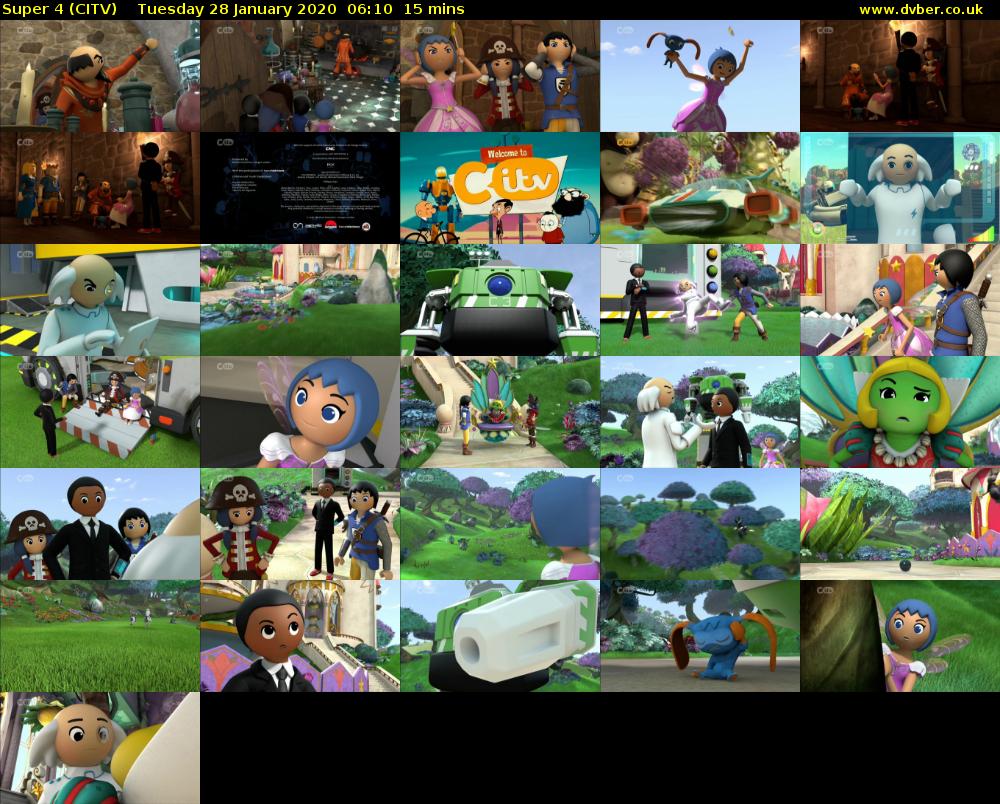 Super 4 (CITV) Tuesday 28 January 2020 06:10 - 06:25