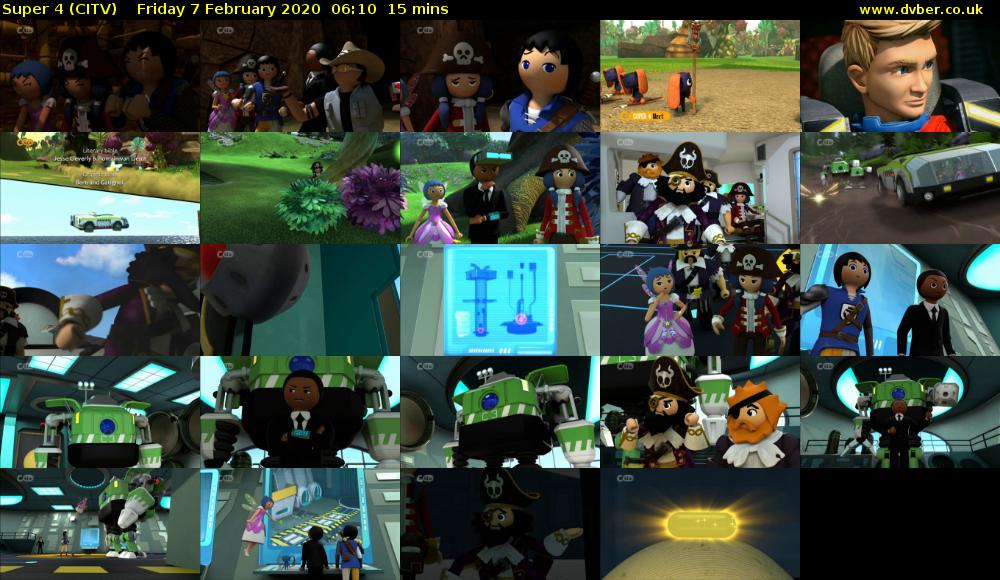 Super 4 (CITV) Friday 7 February 2020 06:10 - 06:25