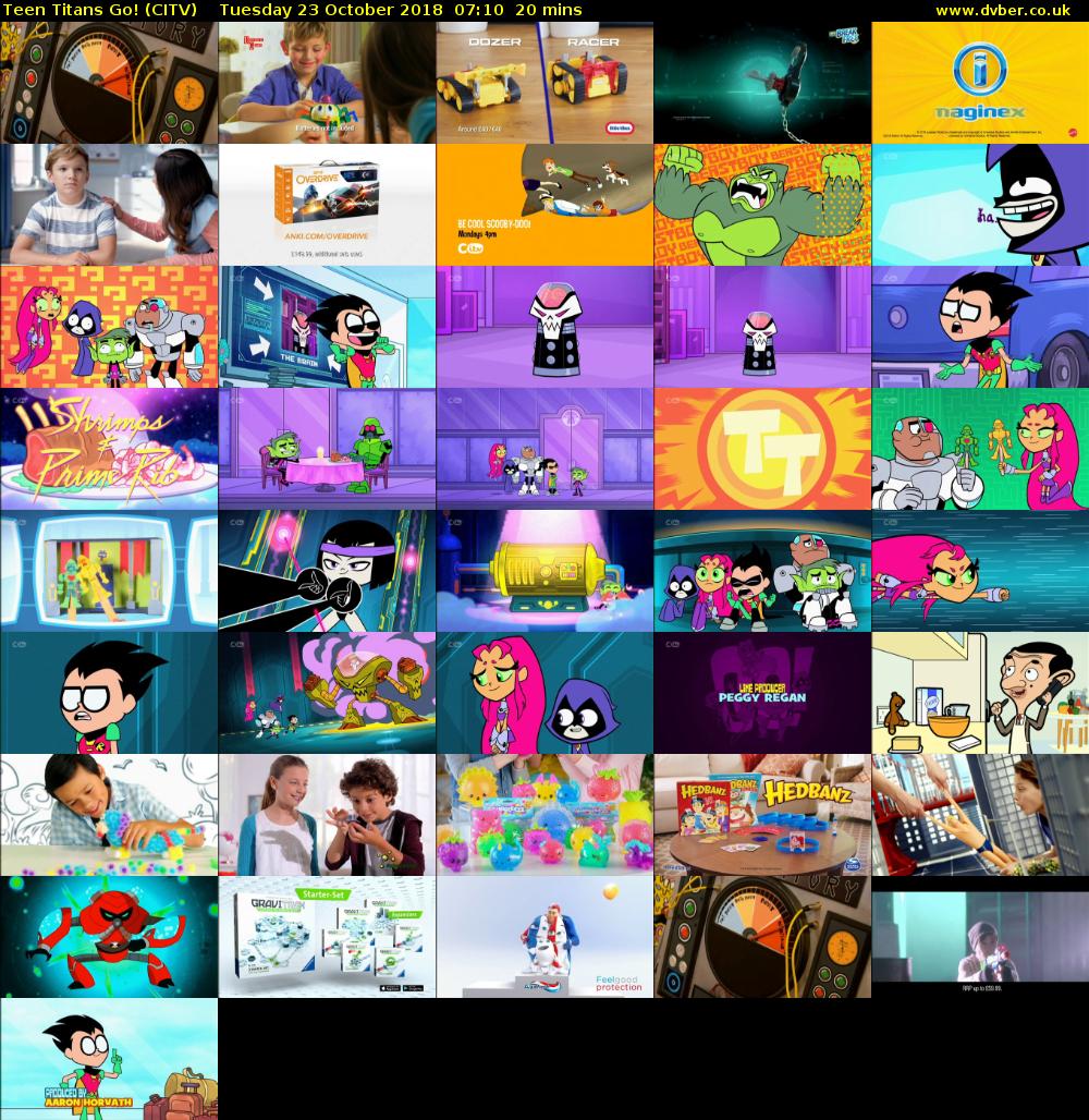 Teen Titans Go! (CITV) Tuesday 23 October 2018 07:10 - 07:30