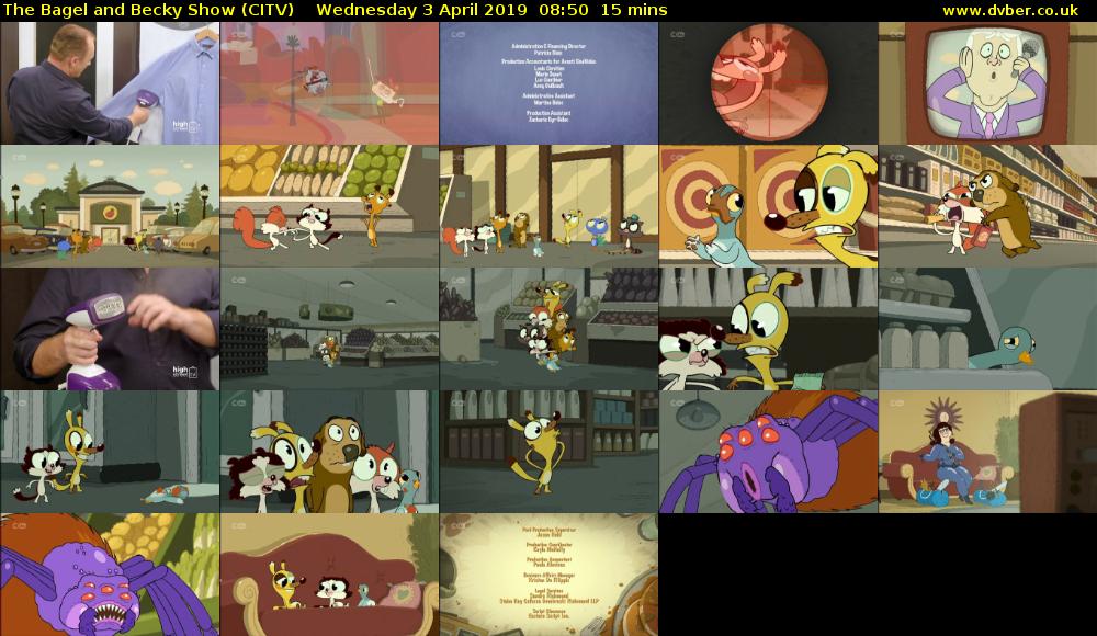 The Bagel and Becky Show (CITV) Wednesday 3 April 2019 08:50 - 09:05