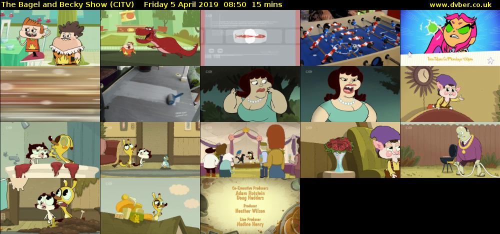 The Bagel and Becky Show (CITV) Friday 5 April 2019 08:50 - 09:05