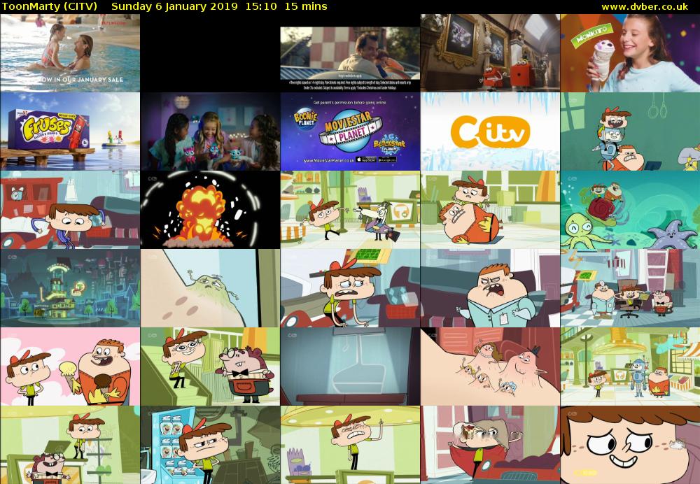 ToonMarty (CITV) Sunday 6 January 2019 15:10 - 15:25