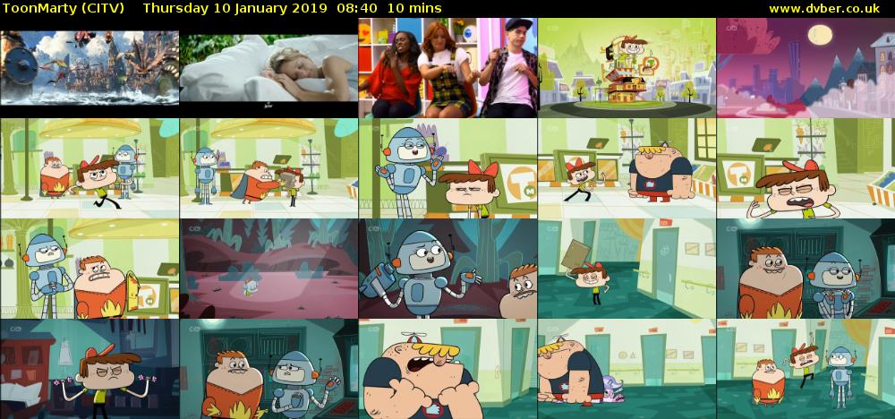ToonMarty (CITV) Thursday 10 January 2019 08:40 - 08:50