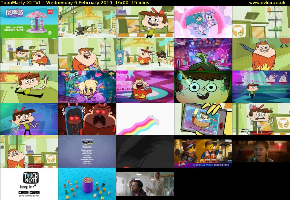 ToonMarty (CITV) Wednesday 6 February 2019 16:00 - 16:15